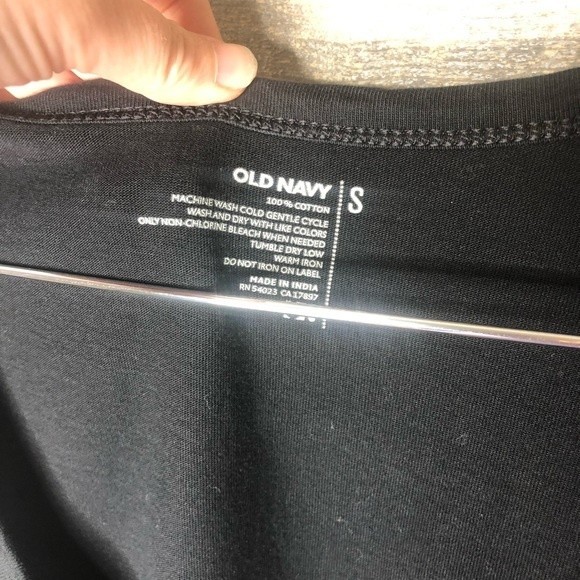 Old Navy small black midi front pocket midi comfort lounge casual dress - Picture 4 of 4